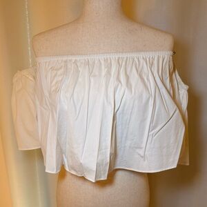 Zara White Off-Shoulder Blouse